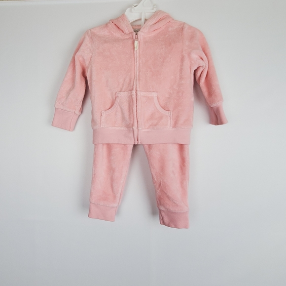 4/$25 SALE 🛍️ Carter's Pink 2-Piece Kitten Hoodie & Pants Set 9M - Picture 1 of 11